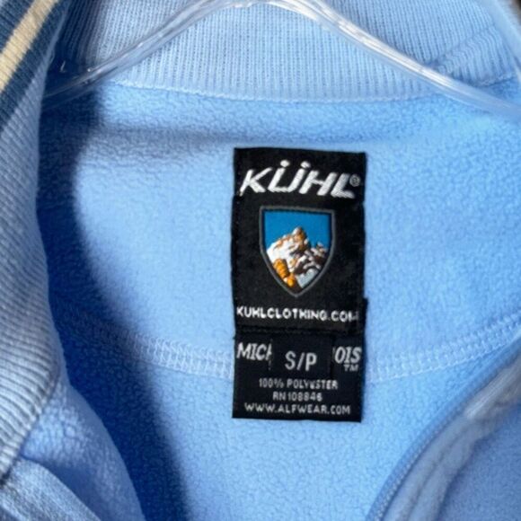 Kühl Microchamois Fleece Zip Jacket in Light Blue Stripe Ribbing S - Picture 3 of 12